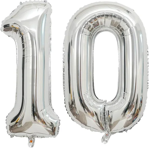 Miniatura 6 de Globo grande de 40 pulgadas con letras del número 6, letras del alfabeto, Mylar de aluminio, globos de helio con números grandes para cumpleaños