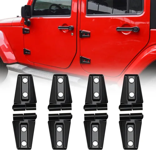 Miniatura 17 de JeCar Cubiertas de Bisagras de Puerta ABS Accesorios Exteriores para Jeep Wrangler JK JKU 2007-2018, Negro