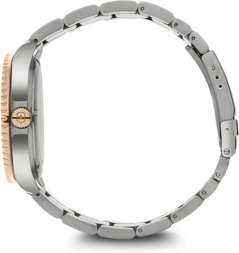 Miniatura 4 de Victorinox Maverick Ø 43, esfera marrón, reloj de acero inoxidable de dos tonos plateado y oro rosa