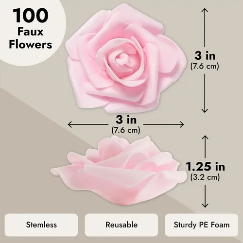 Miniatura 4 de Juvale Decoración de Boda Flores Artificiales Cabezas de Clavel - Flores Sintéticas para Jarrón, Decoraciones de Mesa Centrales, Centros de Mesa
