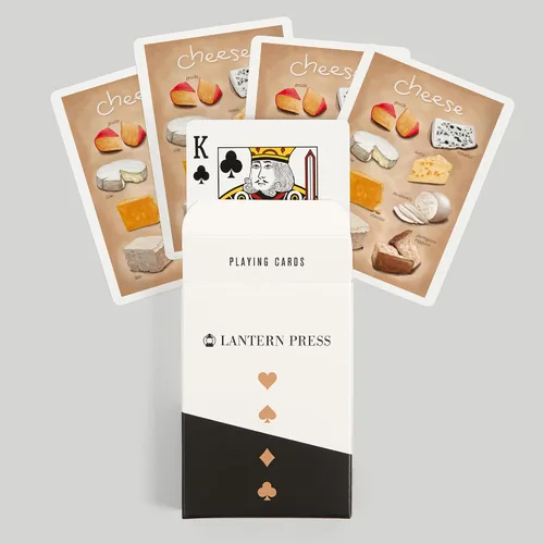 Miniatura 6 de Lantern Press Variedades de queso (52 cartas de juego, baraja de cartas de tamaño póquer con comodinos)