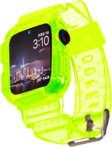 Miniatura 6 de Funda con correa compatible con Apple Watch de 1.57, 1.57, 1.57, 1.61, 1.65, 1.73 y 1.73 pulgadas; correa de silicona de TPU suave con funda