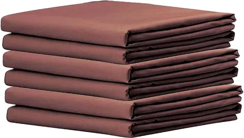 Fundas de almohada (6, café, estándar)
