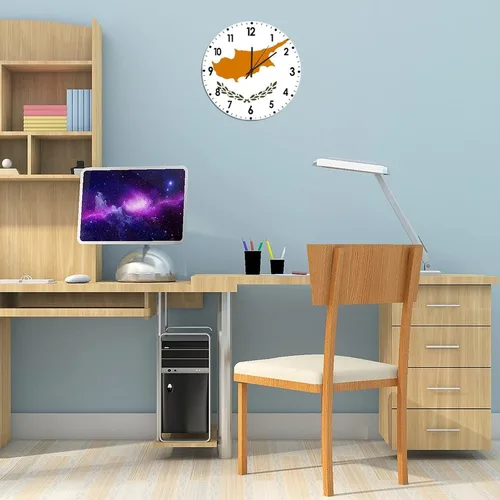 Miniatura 305 de Cheyan Reloj de pared con bandera de Canadá de 12 pulgadas, silencioso, sin tictac, de PVC, funciona con pilas, reloj redondo decorativo, regalo
