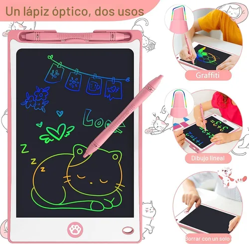 Miniatura 5 de Hockvill Tableta de escritura LCD para niños de 8.8 pulgadas, juguetes para niñas y niños, almohadilla de dibujo para niños de 3, 4, 5, 6, 7 años