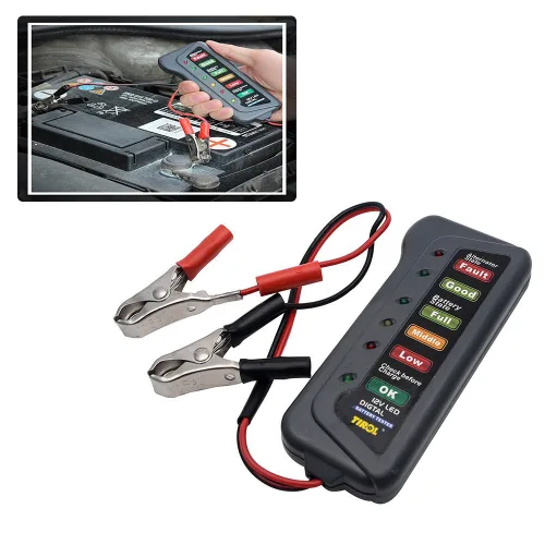Miniatura 3 de Maso Probador de batería y alternador de coche de 12 V - Prueba el estado de la batería y la carga del alternador (probador)