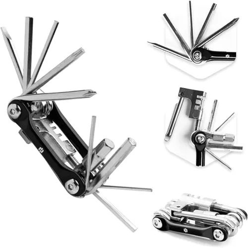Miniatura 7 de Alicates multiherramienta – Herramienta de bolsillo de acero inoxidable 12 en 1 con funda duradera para camping, equipo de supervivencia, accesorios