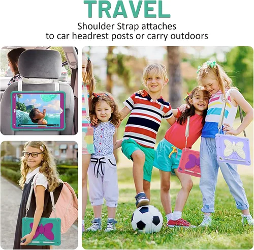 Miniatura 4 de Ambison Funda para iPad de 9ª/8ª/7ª Generación de 10.2 pulgadas con Protector de Pantalla de Vidrio, Cubierta Protectora Resistente a Prueba