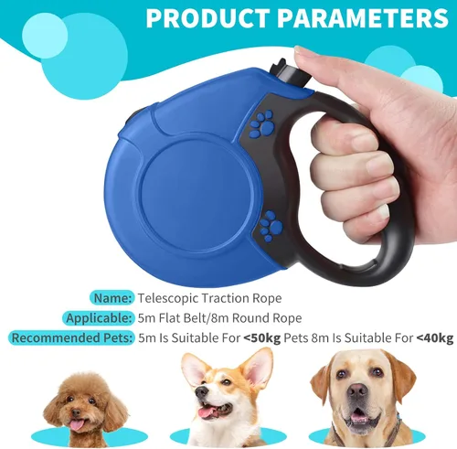 Miniatura 2 de PETCUTE Correa retráctil para caminar para perro, correa extensible de entrenamiento para perros, correas convenientes para perros pequeños