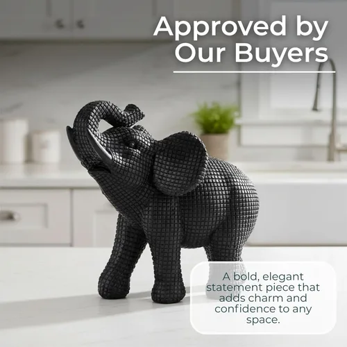 Miniatura 6 de Figura decorativa de elefante de resina para decoración del hogar y el baño, estatua decorativa para escritorio de oficina, sala de estar