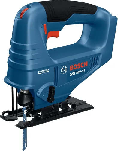 BOSCH GST18V-37N Sierra caladora de mango superior sin escobillas de 18 V, potente, compacta, profundidad de corte de 3.7 pulgadas, 3300 SPM, 4