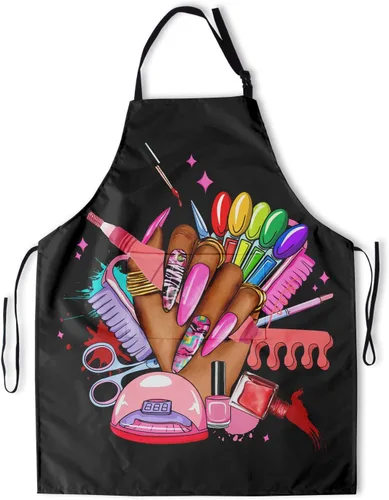 Miniatura 29 de Delantal con bolsillos, delantales para mujeres y hombres, delantal de cocina para cocinar, jardinería, servidor, camarera, pintura