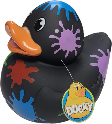 Miniatura 4 de Big Rubber Ducky - Mezcla coleccionable (5.5 pulgadas) de alienígena, robot, dinosaurio, splat, ninja, confeti, corazón rosa, amarillo, unicornio