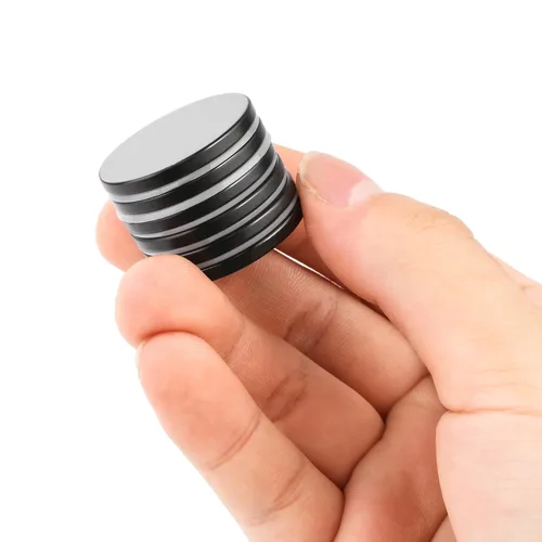 Miniatura 7 de MIKEDE - Imanes de tierras raras, imán redondo negro súper fuerte con respaldo adhesivo, imán de neodimio en disco resistente para manualidades