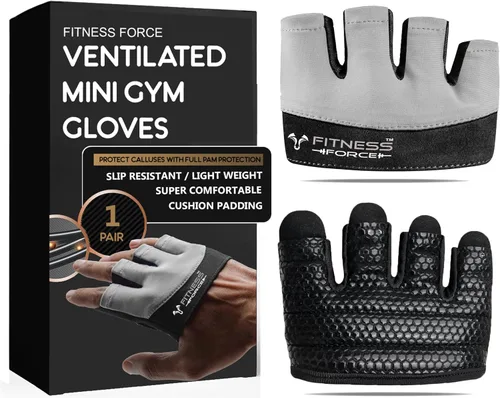 Miniatura 7 de FITNESS FORCE Workout Gloves for Men & Women Partial Weight Lifting Gloves Non-Slip Gym Gloves Lifting Grip Calluses Guard Fingerless Exercise