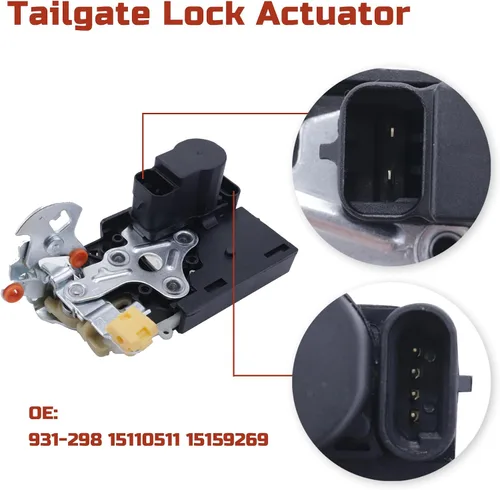 Miniatura 5 de Actuador de pestillo de cerradura de puerta trasera para puerta elevadora, compatible con Buick Rainier Chevy Trailblazer Envoy Ascender Bravada