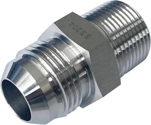 HFS (R) Adaptador macho NPT de 1 pulgada a 1 pulgada JIC macho Conector de tubería de montaje de tubo de acero inoxidable 304