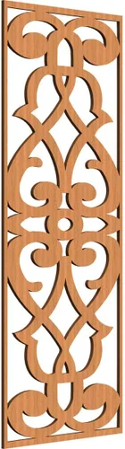 Miniatura 62 de 9 3/8"W x 24 3/8"H x 1/4"T Bellaire Decorativos Paneles de pared de madera calado, abedul