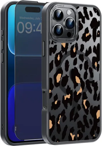 Miniatura 14 de Goodon Funda para iPhone 17 Pro con protector de pantalla de privacidad, compatible con Magsafe, a prueba de golpes, translúcida mate, bonita funda