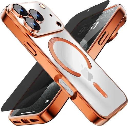 Miniatura 26 de Misscase Funda MagSafe compatible con iPhone 12 Pro Max con protector de lente de cámara, protección completa, funda magnética transparente