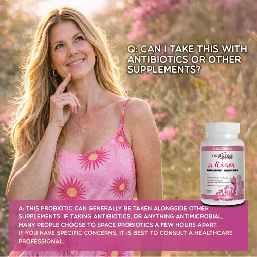 Miniatura 6 de Essential Source Triactive Biotics para mujeres - Probióticos para mujeres con 18 cepas, prebiótico orgánico VitaFiber y arándano para la salud