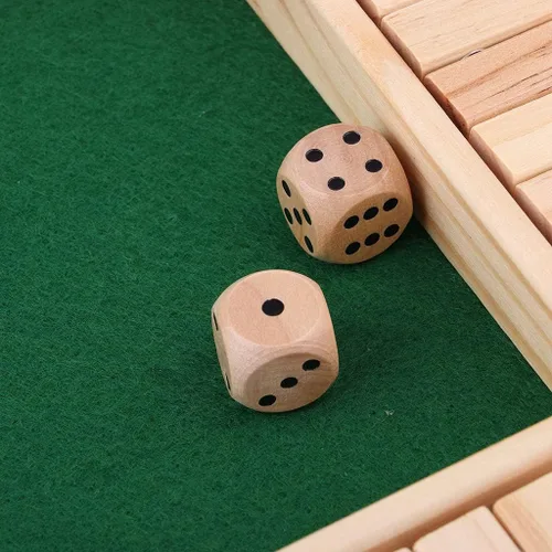 Miniatura 6 de Shut The Box Close The Wooden Box 4 10 Juego de mesa de números