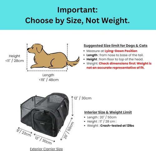 Miniatura 9 de Transportador expandible para gatos y asiento de automóvil para perros pequeños, certificado CPS para protección contra choques y viajes seguros