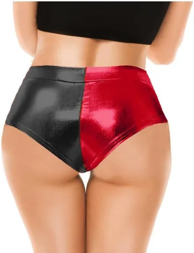 Pantalones cortos metálicos brillantes de cintura baja elástica para rave, pantalones cortos de baile, pantalones calientes para mujeres y niñas