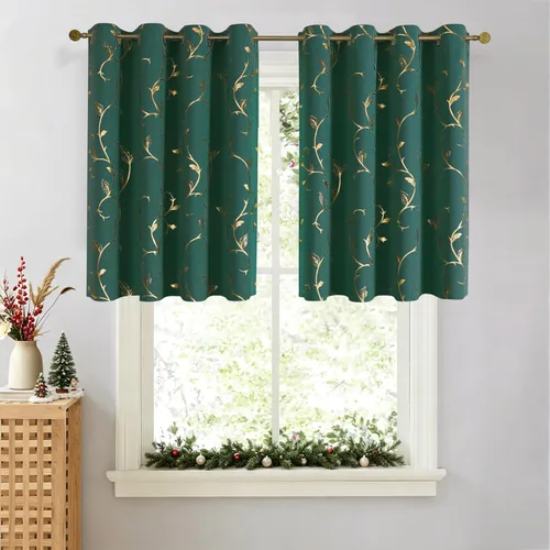 Miniatura 108 de BUHUA Cortinas Opacas de 63 Pulgadas de Largo, 2 Paneles con Aislamiento Térmico, Tratamiento de Ventana para Dormitorio, Cortinas Oscurecedoras