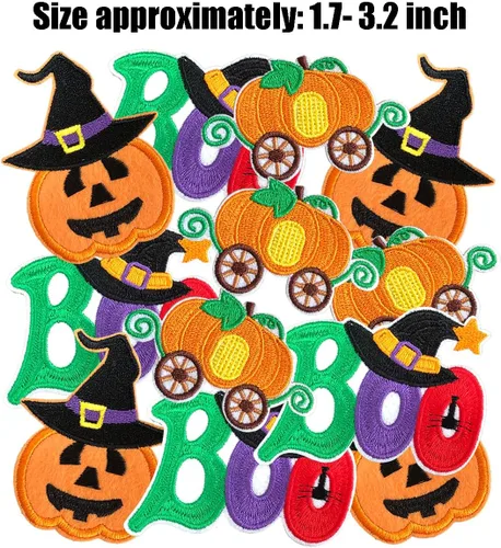 Miniatura 2 de 12 Piezas de parches para planchar de Halloween, parches bordados para coser o planchar para sombreros, ropa, jeans, pantalones, chaquetas, mochilas