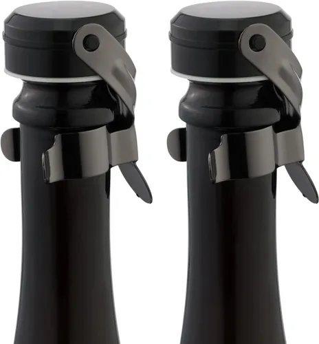 WOTOR Tapones para botella de vino y champán de acero inoxidable con silicona de grado alimenticio, a prueba de fugas, se mantienen frescos,