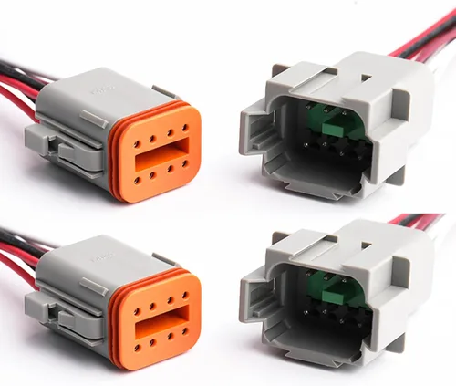 Miniatura 11 de Paquete de 2 conectores Deutsch DT de 12 pines, conectores eléctricos impermeables macho y hembra, arnés de cableado con 16 AWG 8 cables