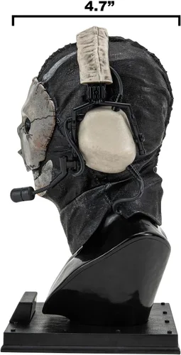 Miniatura 6 de Call of Duty Estatua de busto fantasma: estatua de busto de 8 pulgadas que incluye máscara, auriculares decorativos y soporte de exhibición