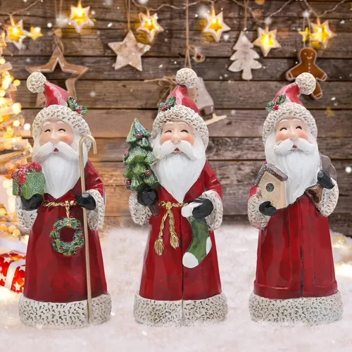 Miniatura 6 de Hodao Figura decorativa de Papá Noel, decoración del hogar, otoño, Acción de Gracias, hecha a mano, elección perfecta para decoración del hogar