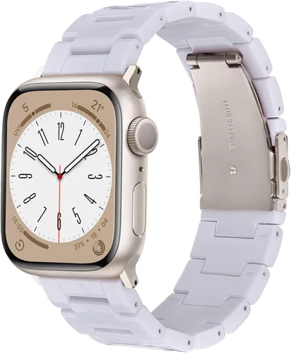 Miniatura 25 de V-MORO - Correas de resina compatibles con Apple Watch Series 11/10/9/8/7 y SE/6/5/4/3/2/1/SE3 de 1.49, 1.57, 1.61, 1.65 pulgadas, correa ligera
