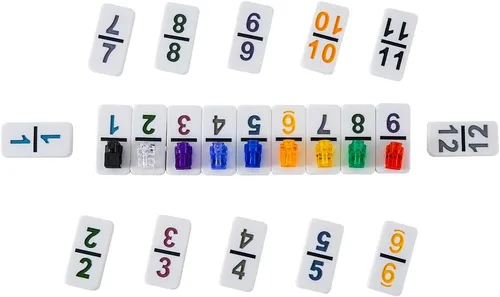 Miniatura 6 de Homwom - Juego de Mexican Train Dominó, carretas hasta el número 12 con caja de aluminio