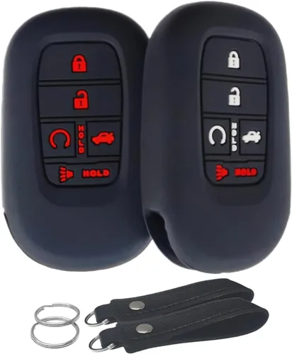 Miniatura 8 de Funda de silicona para llavero sin llave, compatible con Honda Accord Civic HR-V CR-V Pilot Sport SI EX EX-L Touring 2022 2023 2024