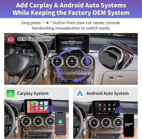 Miniatura 3 de Road Top Kit de reacondicionamiento automático inalámbrico CarPlay y Android para Mercedes-Benz NTG5.0/5.1/5.2 (2015-2018)