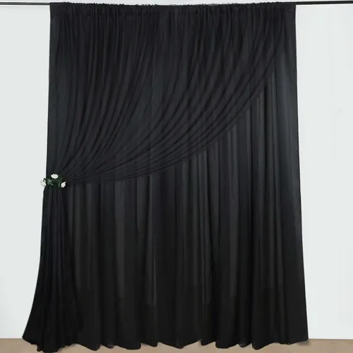 Miniatura 14 de Efavormart - Telón de fondo de gasa de poliéster de doble capa marfil de 20ftx10ft con bolsillos para barra Efavormart