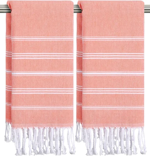 Miniatura 17 de cabanana Toallas de mano para baño, paquete de 2, 20 x 30 pulgadas, 100% algodón, toallas de mano turcas, superabsorbentes y de secado rápido, Aqua