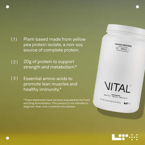 Miniatura 5 de LTH Vital Vegan Protein - Confiado por Life Time Members - Proteína en polvo a base de plantas hecha de proteína de guisante - Apoya un sistema