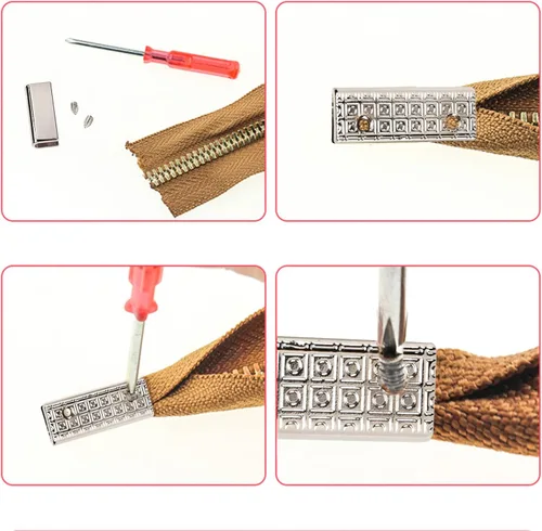 Miniatura 3 de GORGECRAFT 1 caja, 6 puntas de cinturón con tornillo, puntas de extremo de hebilla de cinturón de metal, correas de 1 pulgada, correa de punta