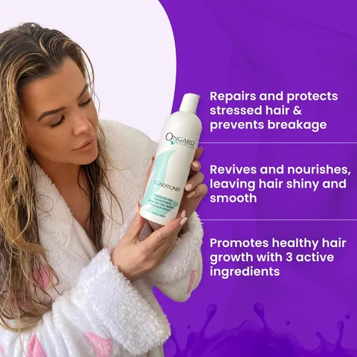 Miniatura 5 de Ongaro Beauty Acondicionador orgánico para el cabello para hombres y mujeres, acondicionador hidratante hidratante con aloe vera, vitamina E