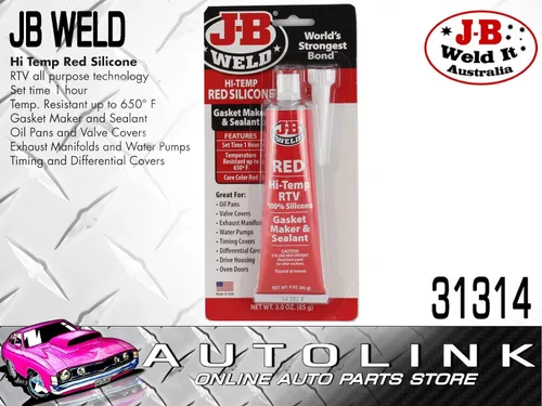 Miniatura 3 de Sellado J-B Weld Negro Rtv, 3 oz, Rojo