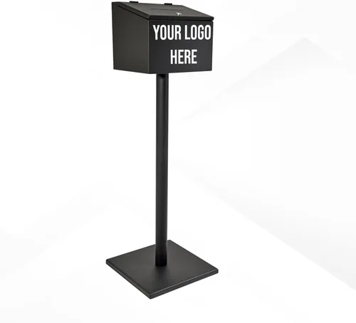 Kingdom - Caja de pie con cerradura y llave, donación, sugerencia, punta, caja de colección para iglesia, hogar, oficina. Seguro con llaves, color