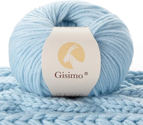 Miniatura 9 de 100% lana merino para tejer y ganchillo, hilo lujoso y suave de 6 cabos para tejer y crochet a mano, 1.76 oz/50 g, 127 yardas/116 metros