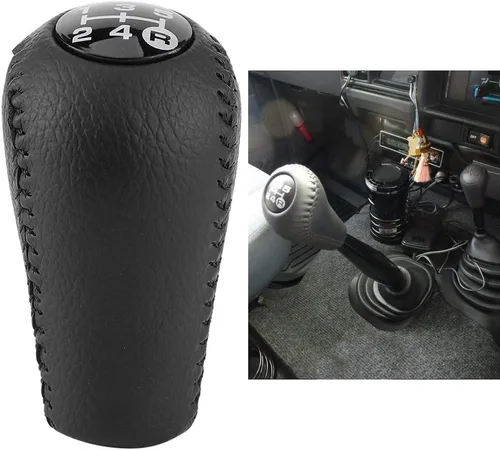 Miniatura 4 de 33504-20120-C0 - Pomo de palanca de cambios de cuero negro con gran sensación de mano, palanca de cambios para Toyota 4Runner/Pickup/Hilux Surf/Land