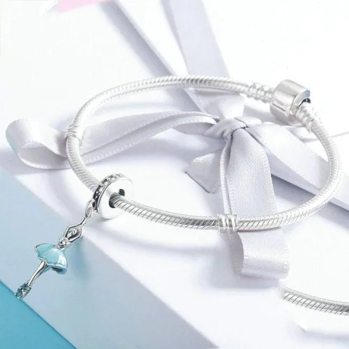 Miniatura 3 de Abalorio de plata de ley 925 con diseño de corazón para pulsera Pandora