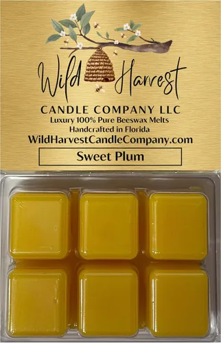 Miniatura 52 de Primera Respiración del Otoño Perfumado, 1 Paquete de Cera de Abejas Pura Derretida para Calentadores, Wild Harvest Candle Company, Tartas Cúbicas