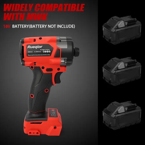 Miniatura 6 de Destornillador de impacto inalámbrico 2953-20 para batería Milwaukee M18, hasta 220 pies-libras (300 N.m) Destornillador de impacto sin escobillas